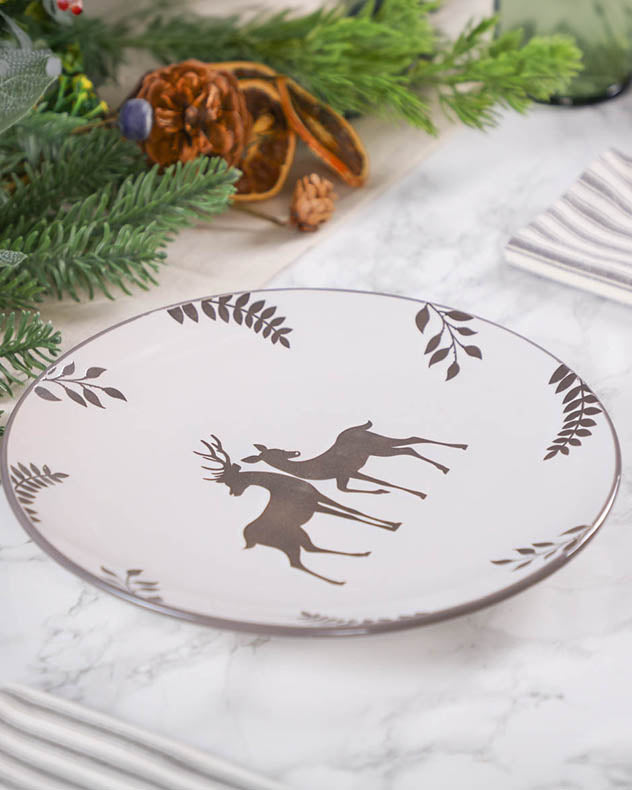 Grey Stag Dinner Plates