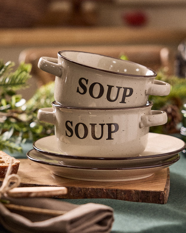 Cream Soup Bowl & Bread Plate Set