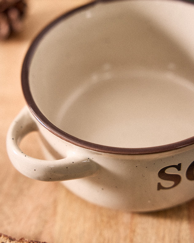 Cream Soup Bowl with Handles