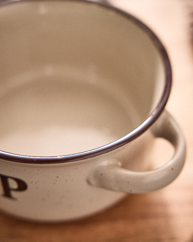 Cream Soup Bowl with Handles