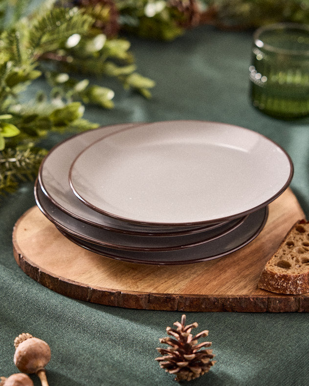 Plates Set of 4 - Peppered Grey Side Plate