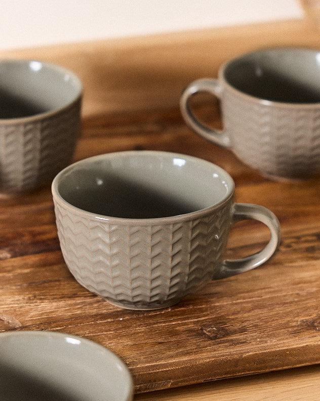 Mugs &amp; Coffee Cups - Wythe Large Grey Stoneware Mug