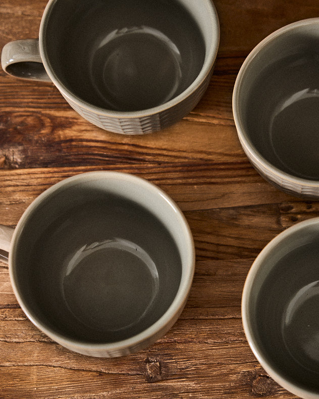 Mugs &amp; Coffee Cups - Wythe Large Grey Stoneware Mug