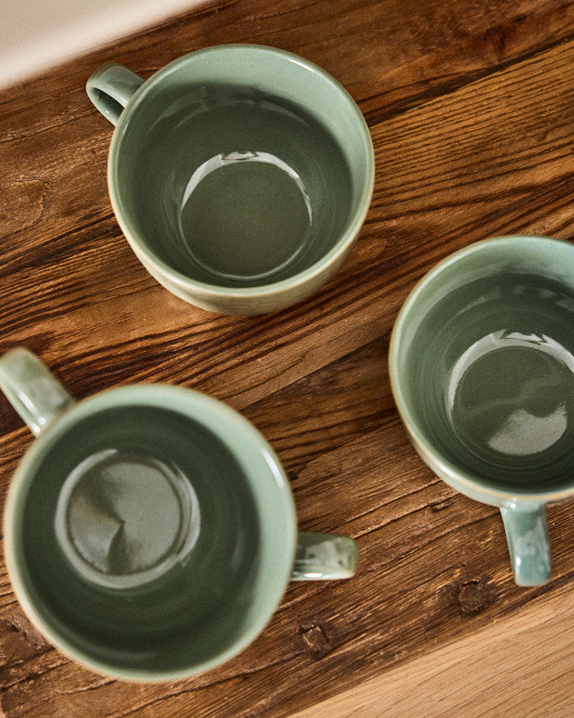 Wythe Large Green Stoneware Mug