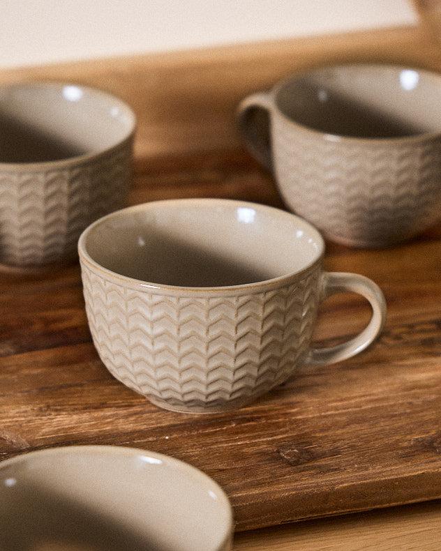 Mugs &amp; Coffee Cups - Wythe Large Beige Stoneware Mug