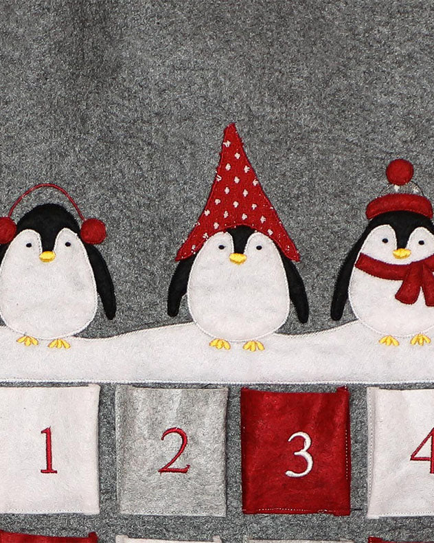 Christmas Penguins Hanging Advent Calendar