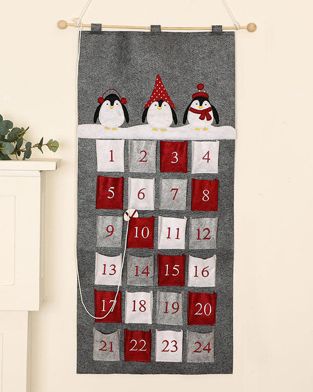 Christmas Penguins Hanging Advent Calendar