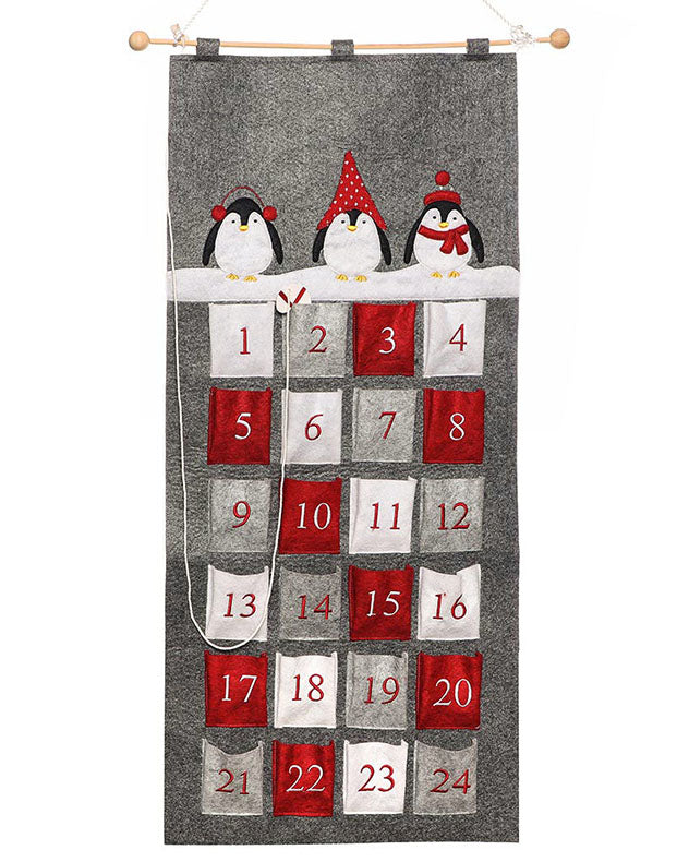 Christmas Penguins Hanging Advent Calendar