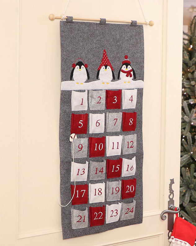 Christmas Penguins Hanging Advent Calendar