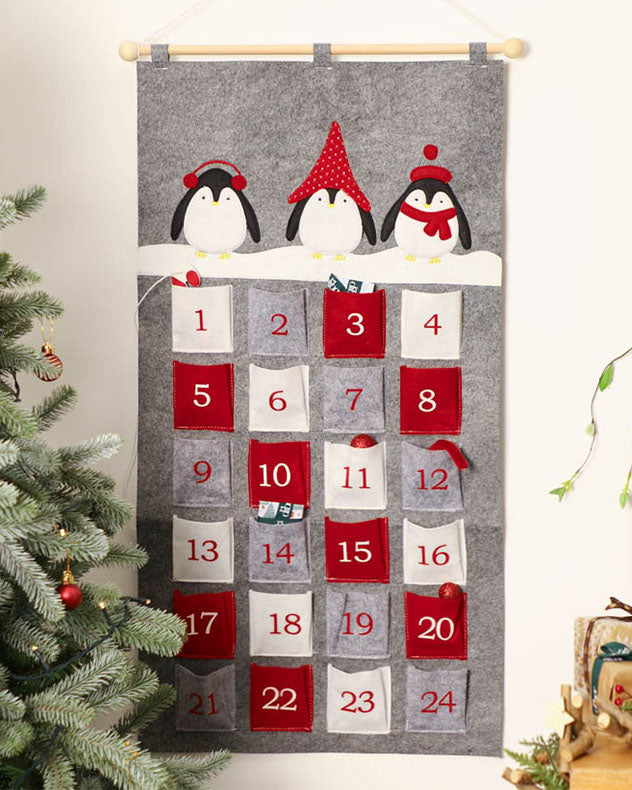 Christmas Penguins Hanging Advent Calendar