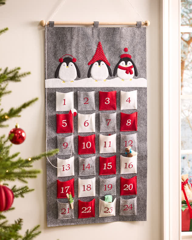 Christmas Penguins Hanging Advent Calendar