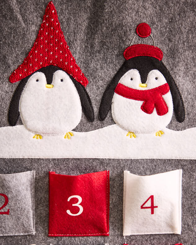 Christmas Penguins Hanging Advent Calendar