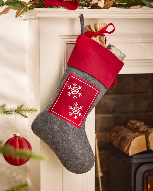 Nordic Style Snowflake Stocking