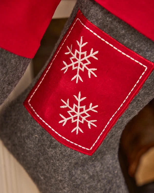 Stockings - Nordic Style Snowflake Stocking