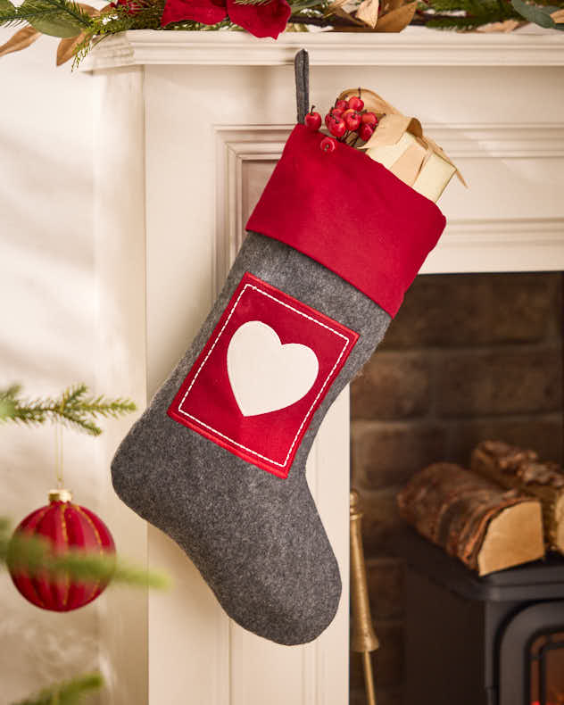 Nordic Style Love Heart Stocking