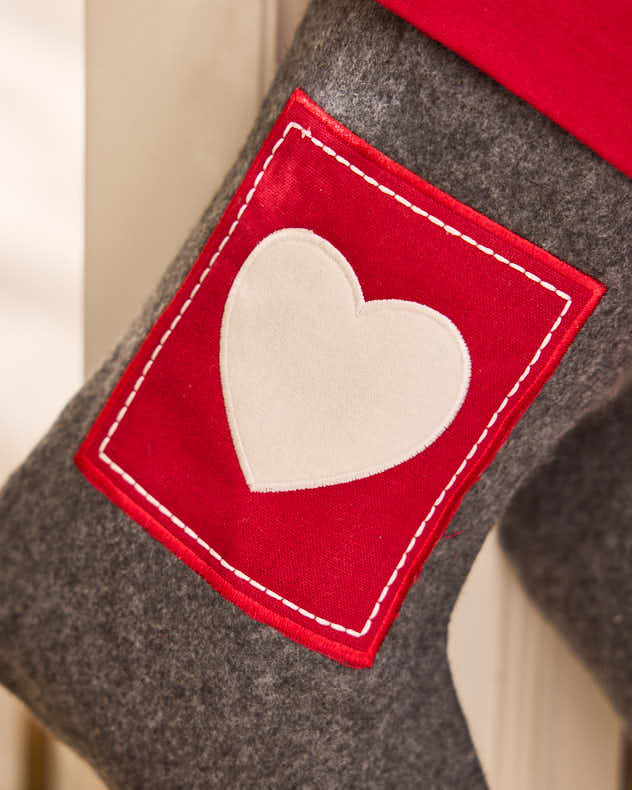 Nordic Style Love Heart Stocking