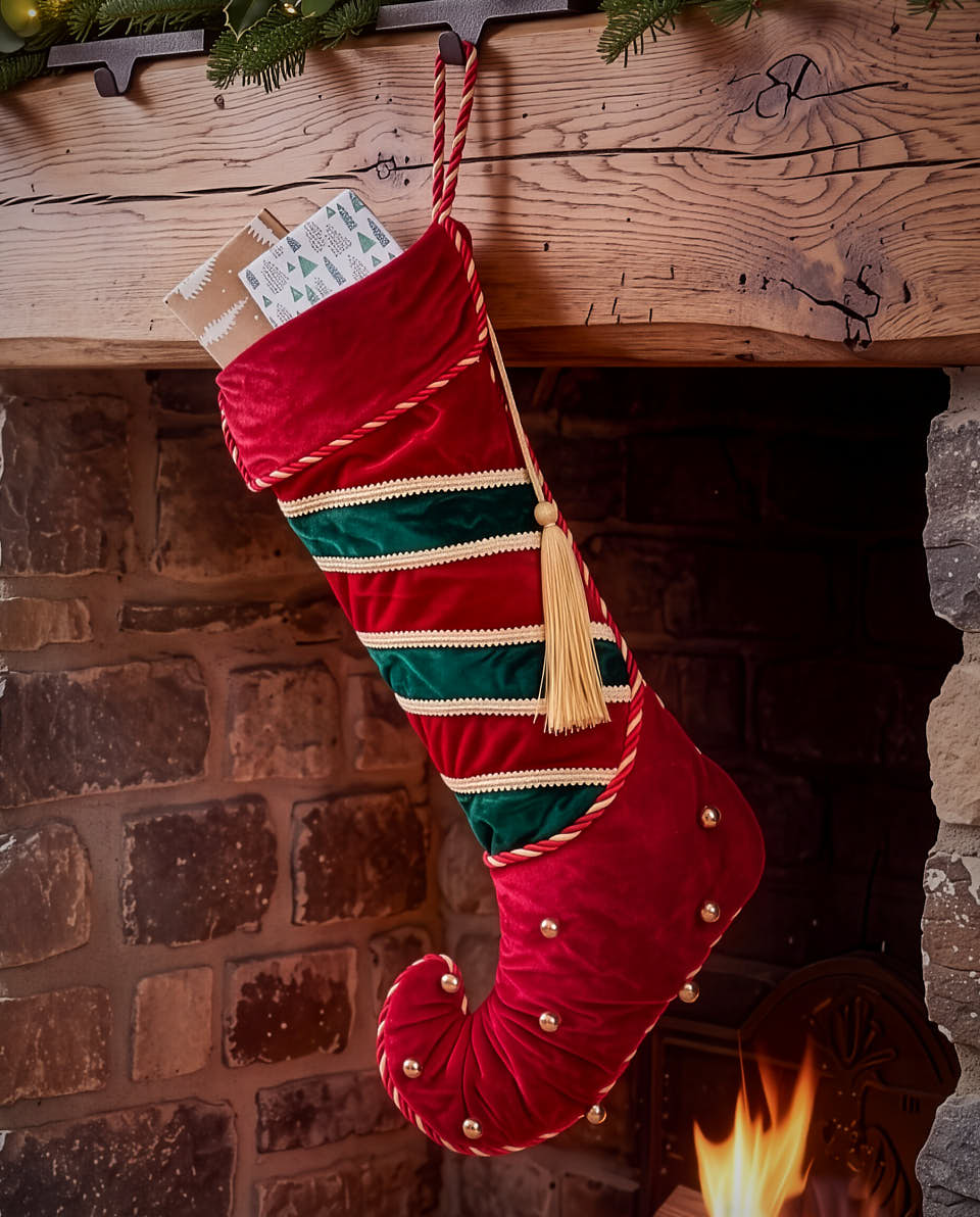 Luxury Jingle Bell Christmas Stocking