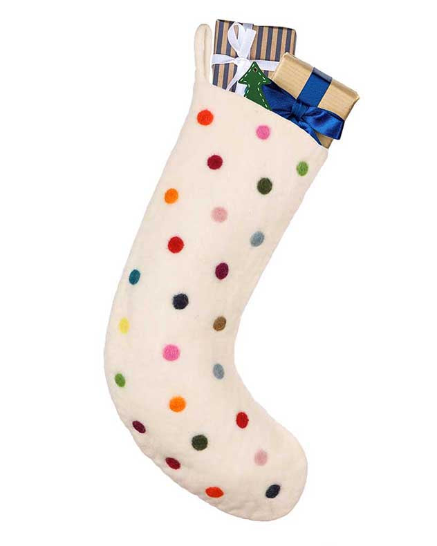 Fair Trade Polka Dot Stocking