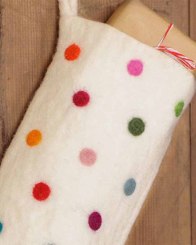 Fair Trade Polka Dot Stocking