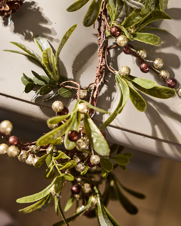 christmas garland closeup