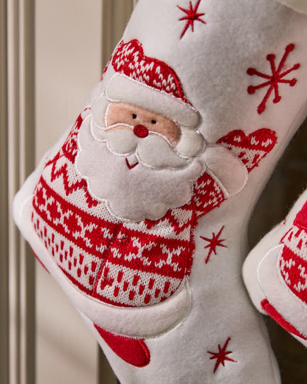Personalised White Christmas Stockings