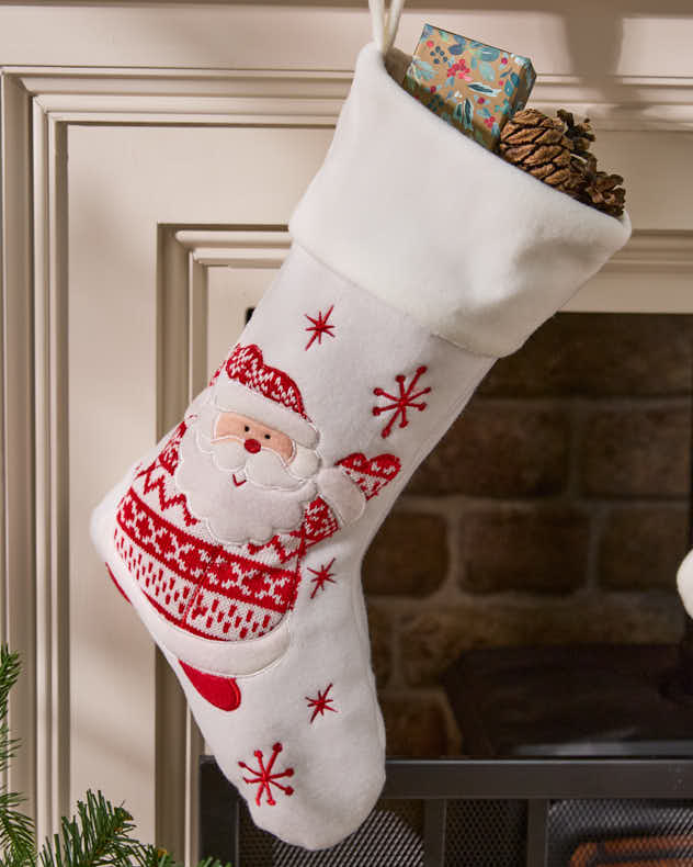 White Christmas Children's Stocking