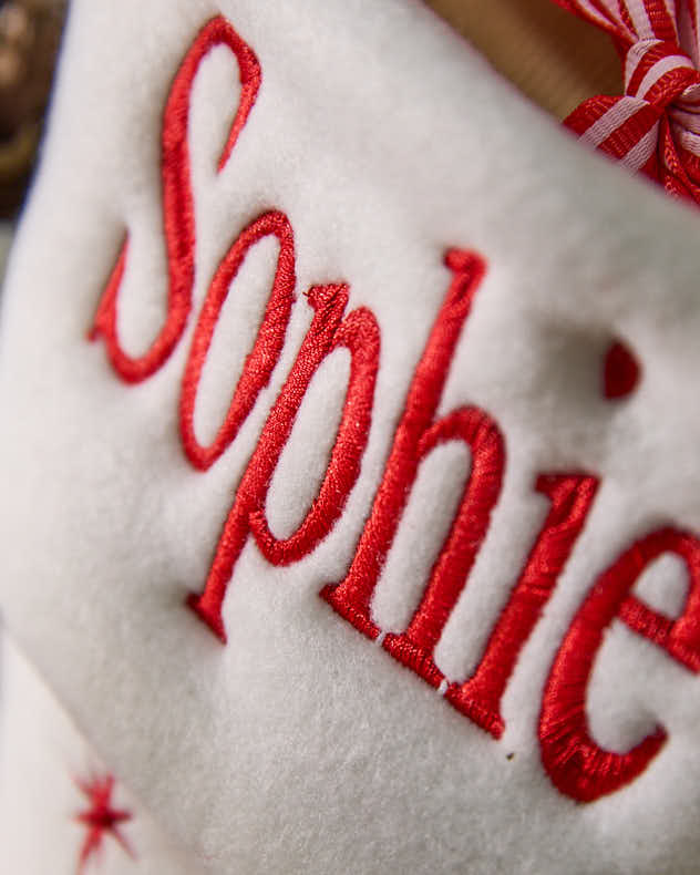 Personalised White Christmas Stockings