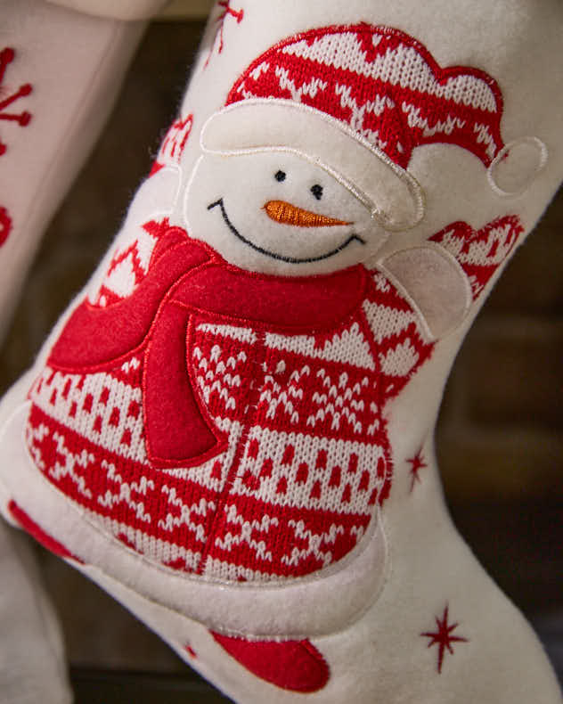 Personalised White Christmas Stockings
