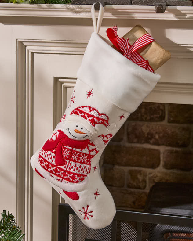 White Christmas Children's Stocking