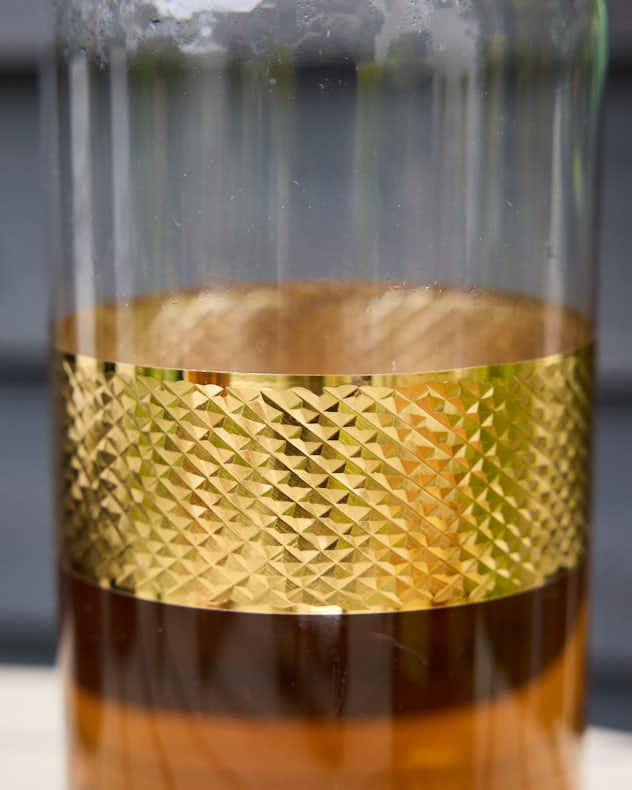 Diamond Embossed Gold Decanter