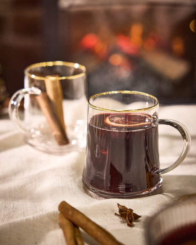 Gold Rimmed Glass Mugs