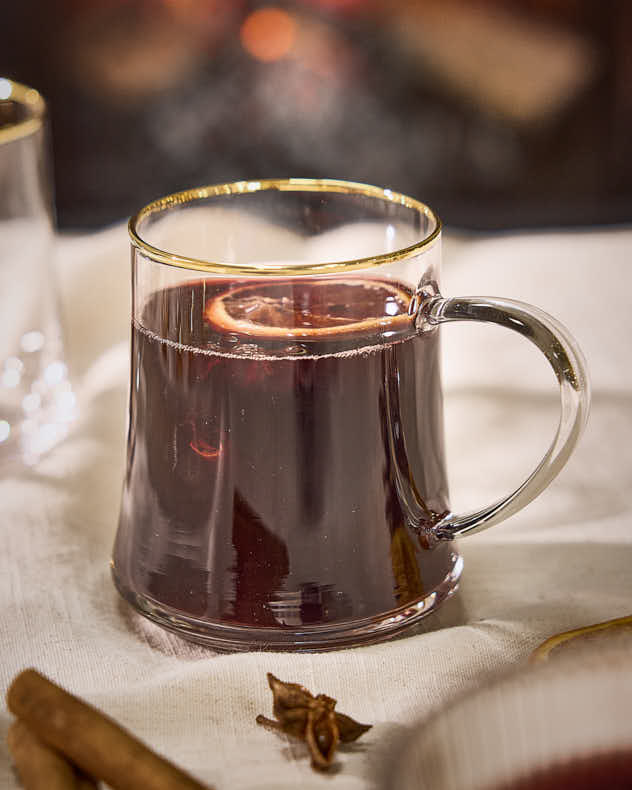 Gold Rimmed Glass Mugs