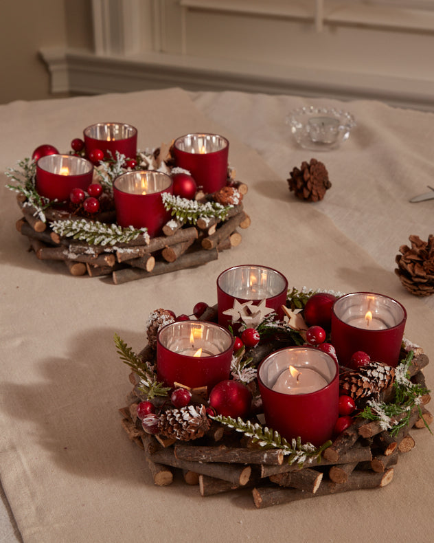 Stars and Baubles Wreath Candle Holder