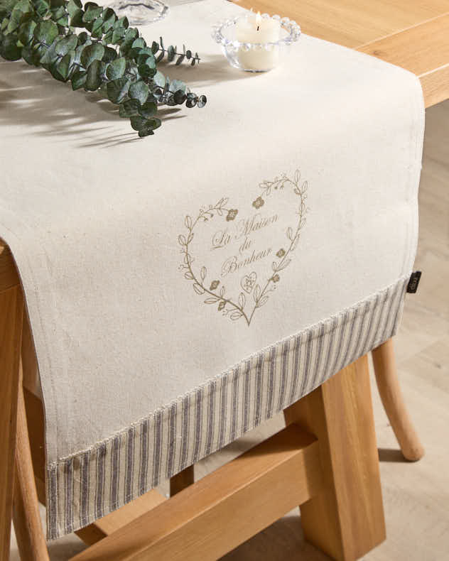 La Maison Bonheur Fabric Table Runner