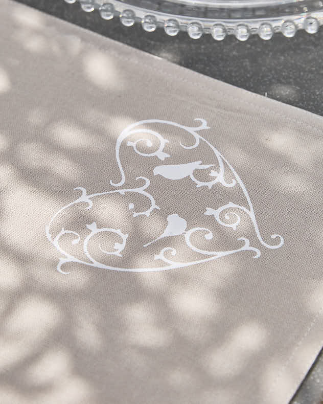 Placemats - Set of 2 Love Birds Fabric Placemats