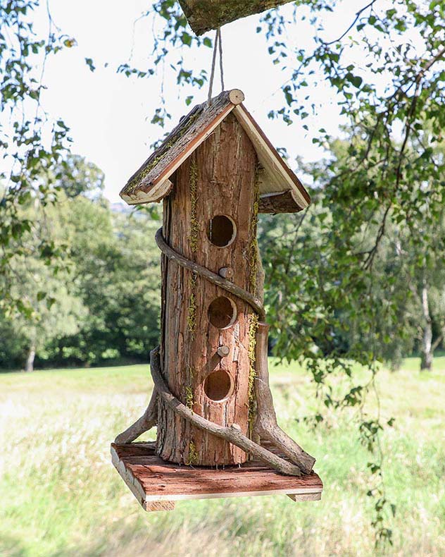 Natural Wooden Bark Bird House