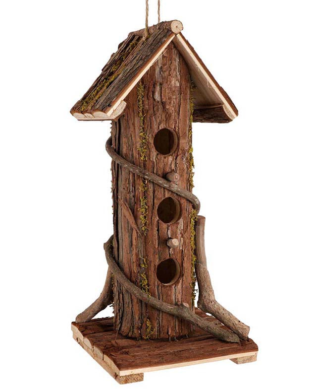 No bark birdhouse best sale