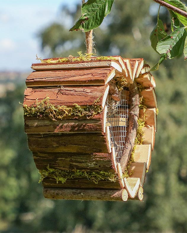 Heart Shaped Natural Bark Insect House