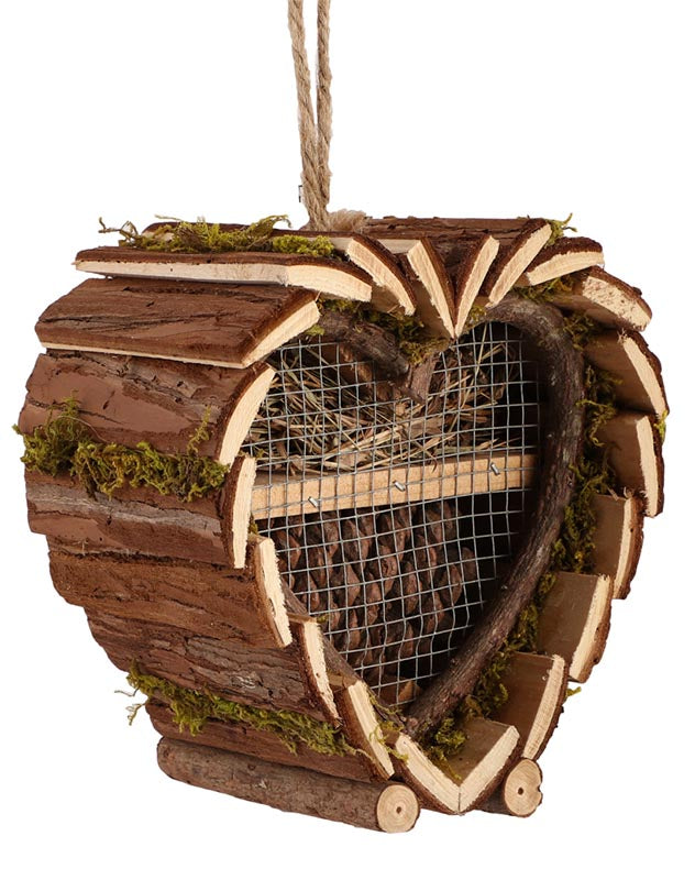 Heart Shaped Natural Bark Insect House
