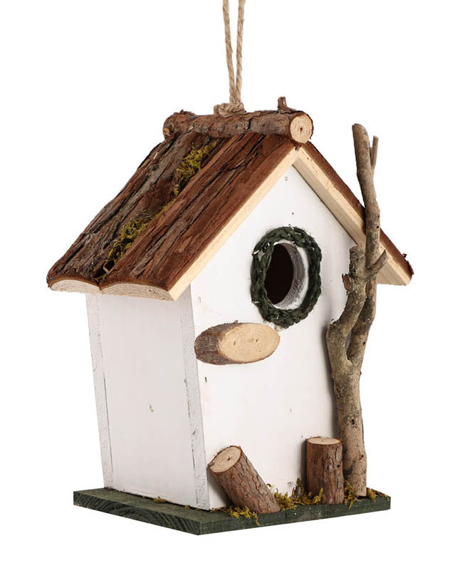 Personalised Alice White Hanging Bird House