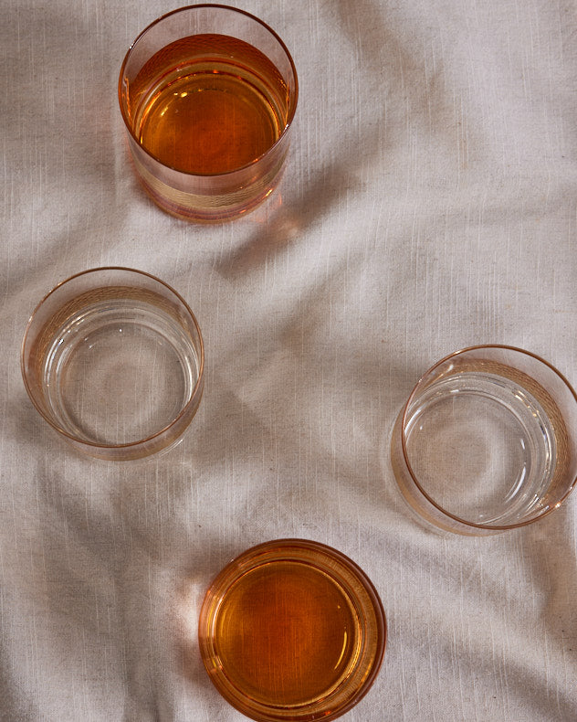 Verres à boisson à bande dorée