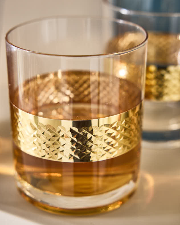 Gold Band Drinks Tumblers