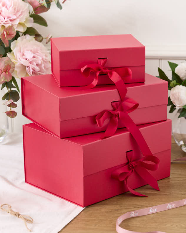 A5 Red Reinforced card Gift Boxes - Luxury Red Gift Box Collection