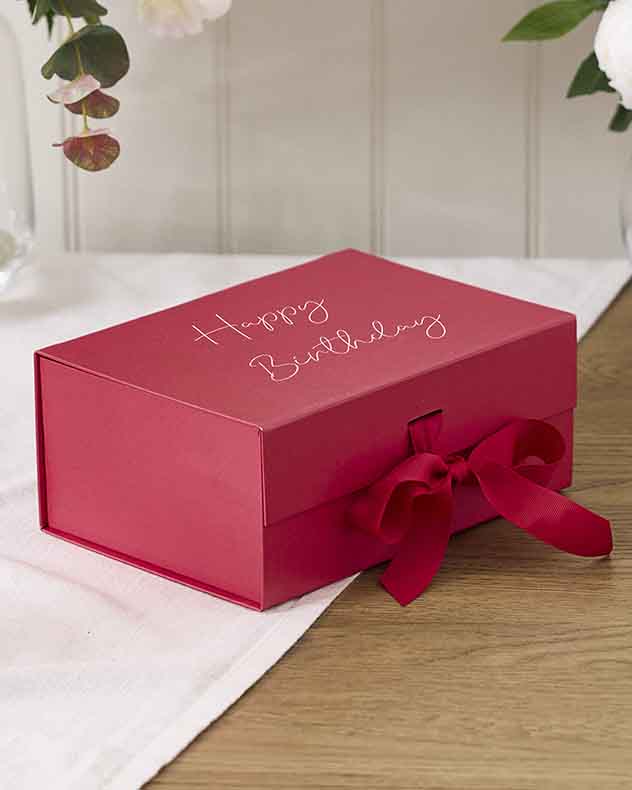 Red Gift Boxes - Personalised A5 Red Gift Box