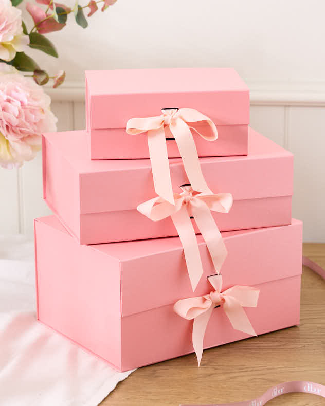 A5 Pink Reinforced card Gift Boxes - Luxury Pink Gift Box Collection