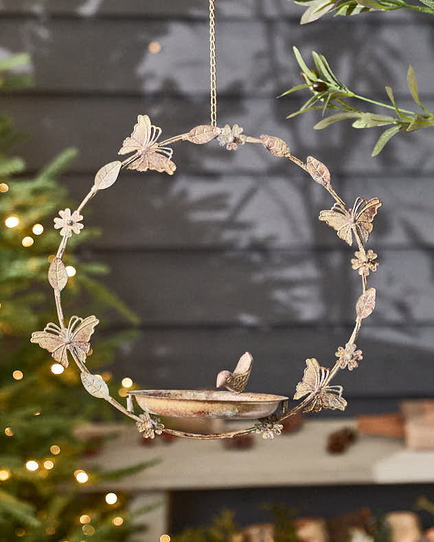Round Hanging Butterfly Bird Feeder