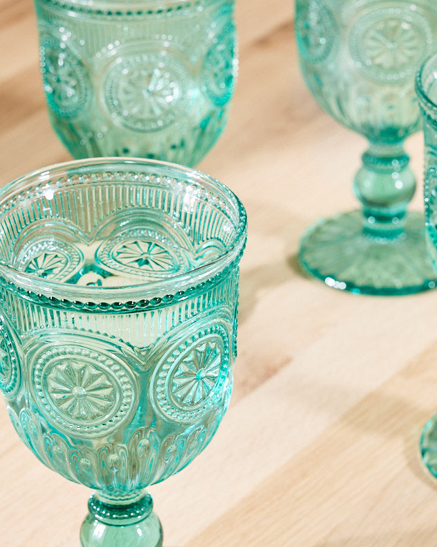 Parisian Turquoise Wine Goblet