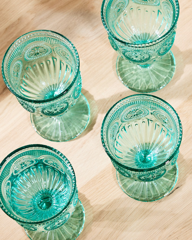 Parisian Turquoise Wine Goblet