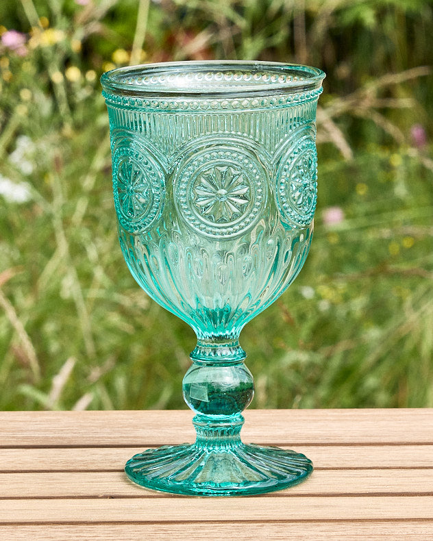 Parisian Turquoise Wine Goblet