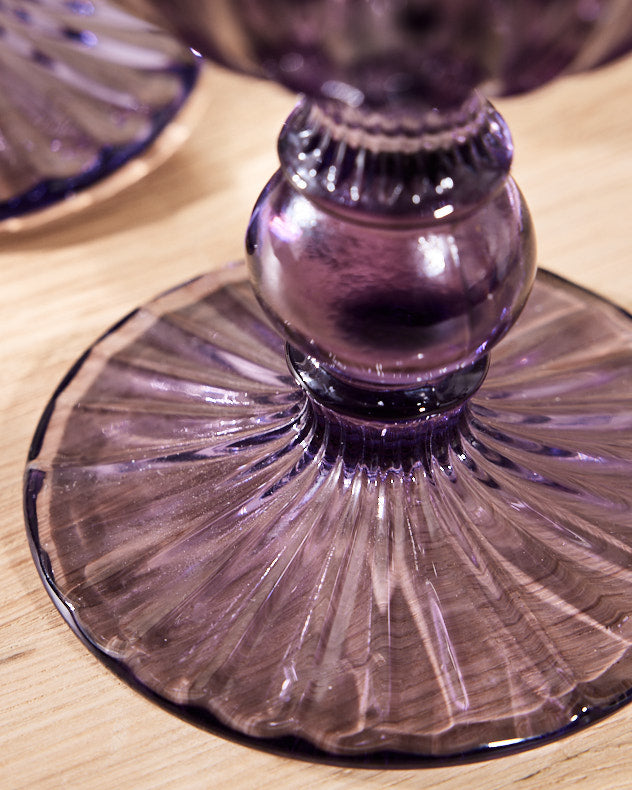 Wine Glasses Set of 4 - Parisian Purple Wine Goblet